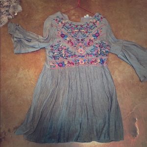 Floral stitched dress